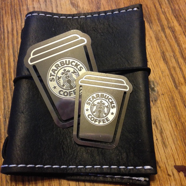 Stainless Steel Starbucks Bookmarks