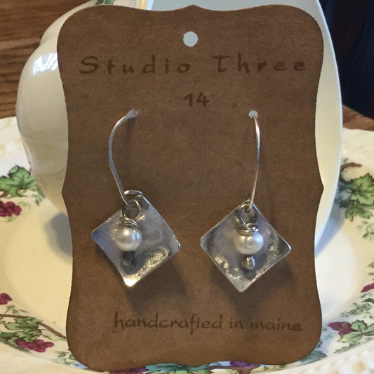 Sterling Silver & Fresh Water Pearls with Aluminum Drops